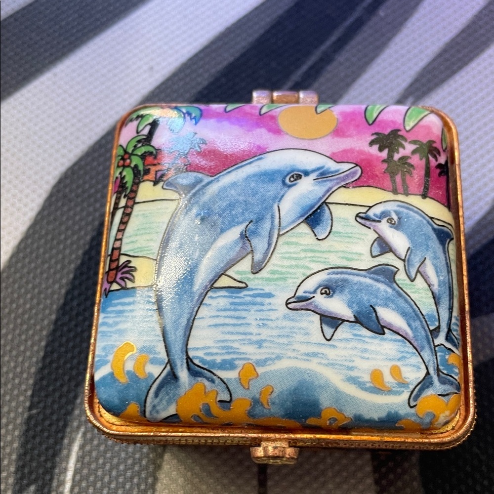 Colorful Dolphin Trinket Box